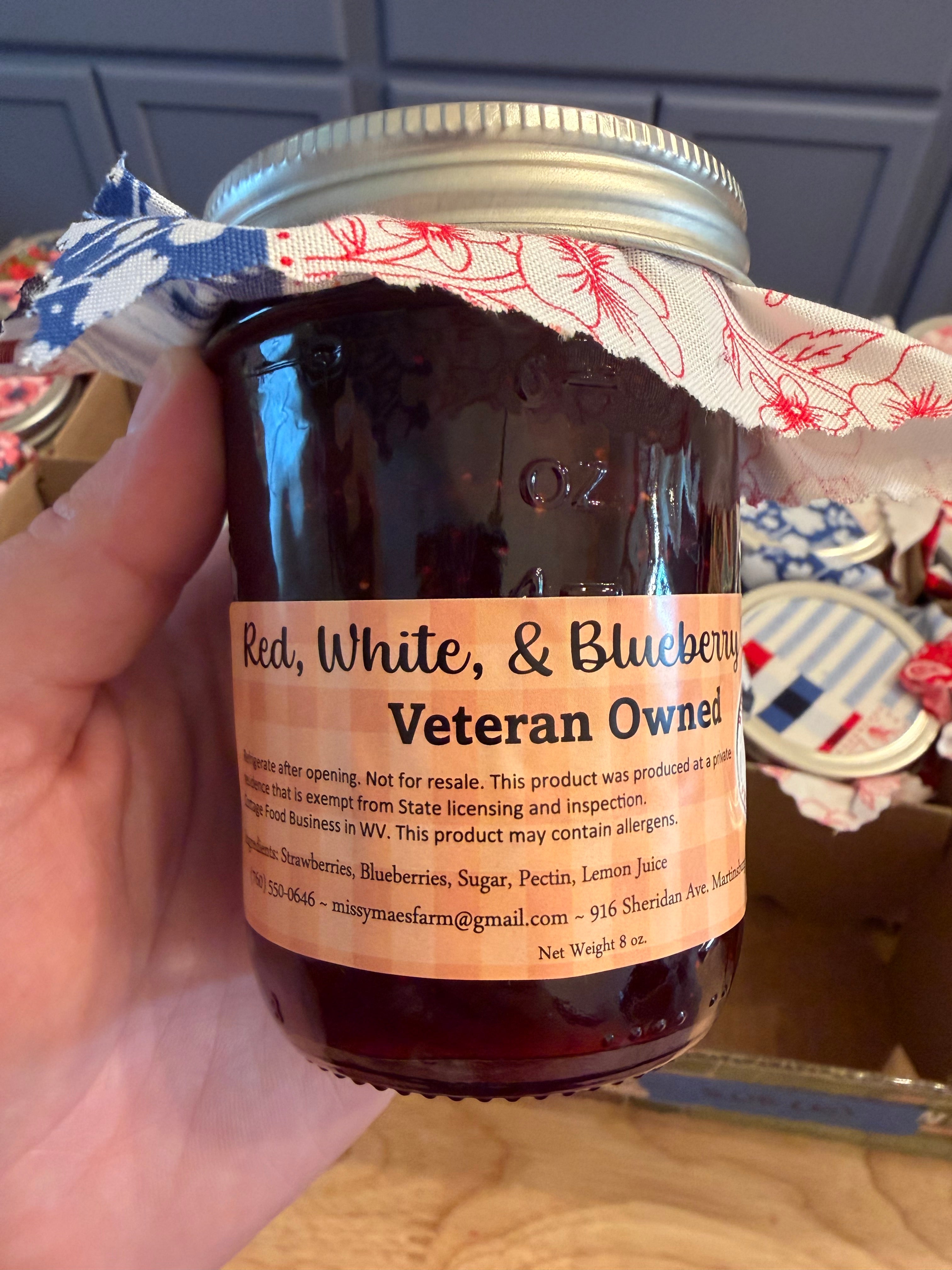 Red, White, & Blueberry Jam